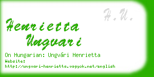 henrietta ungvari business card